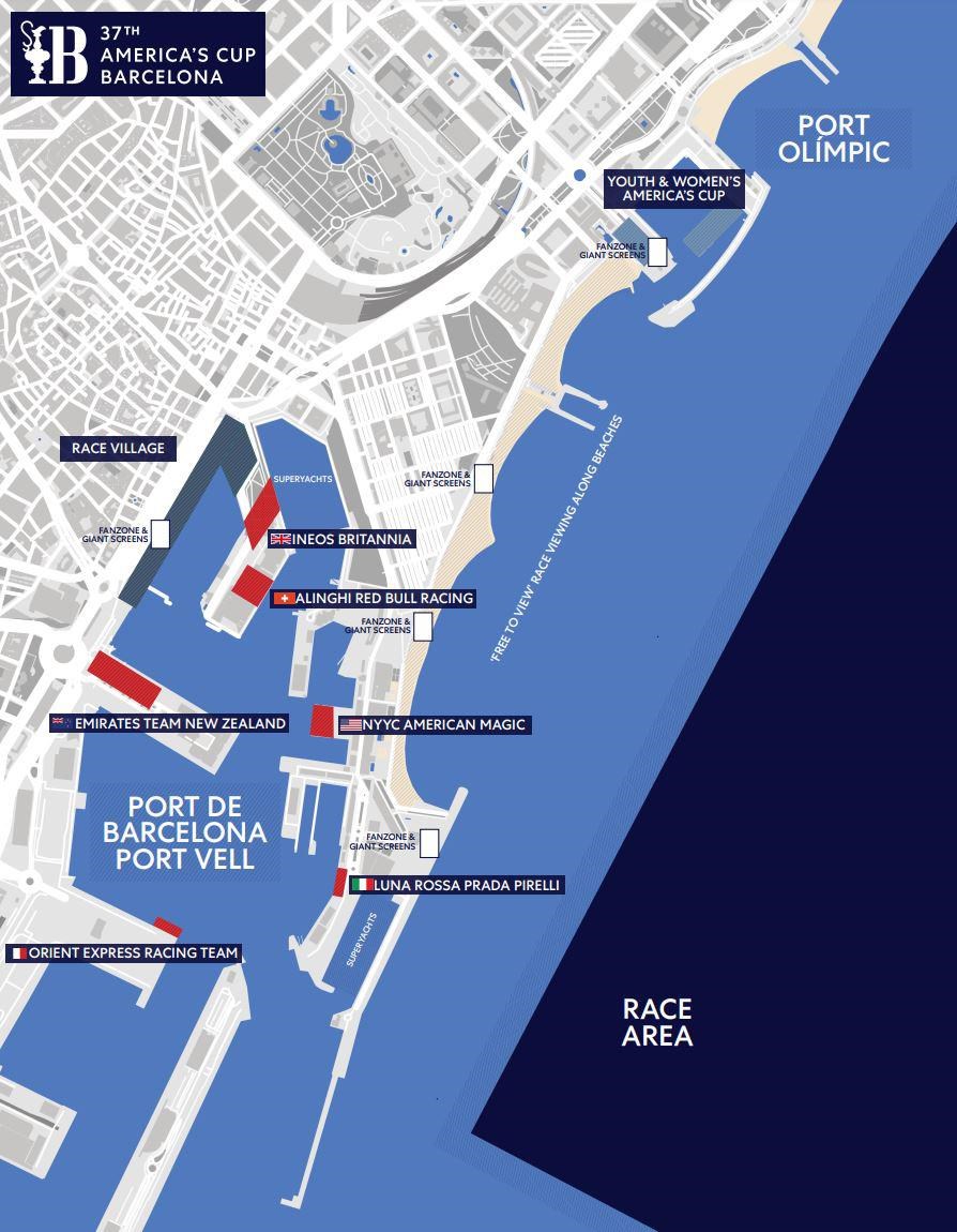 America's Cup Map